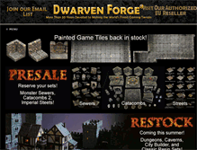 Tablet Screenshot of dwarvenforge.com